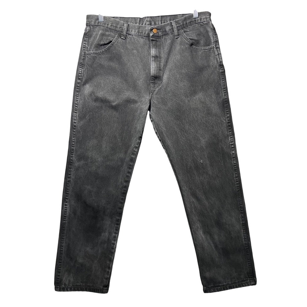 Rustler Mens Regular Fit Straight Leg‎ Jeans Faded Black 38x30